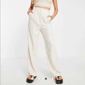 Wide leg linen pants